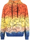 Haculla Graphic Print Ombre Hoodie In Yellow