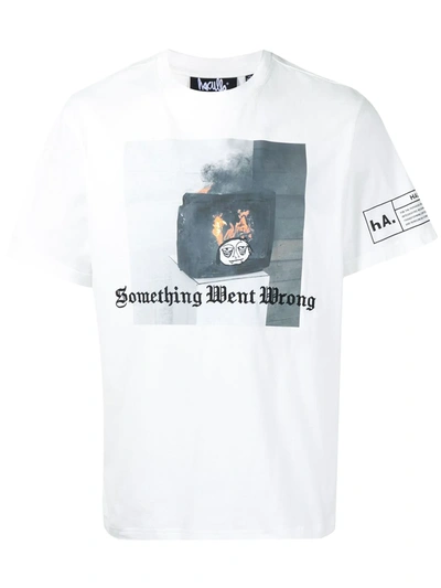 Haculla Something Went Wrong T-shirt In White