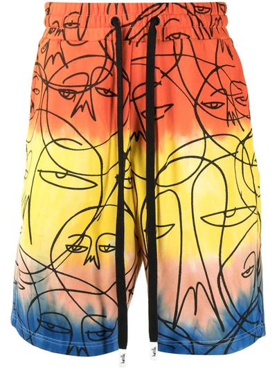 Haculla Dip-dye Printed Shorts In Multicolour