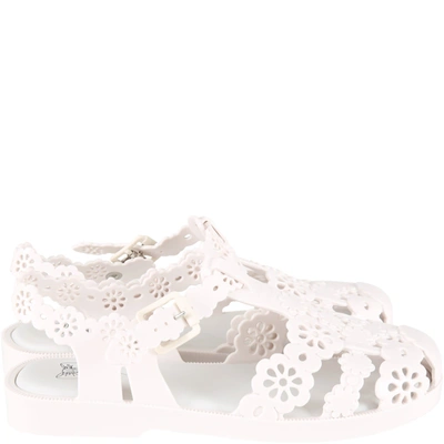 Melissa Kids' Ivory Spider Shoes For Woman In White