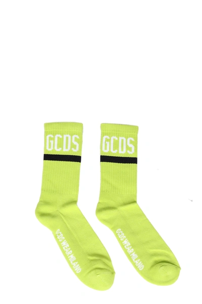 Gcds Logo Socks In Lime