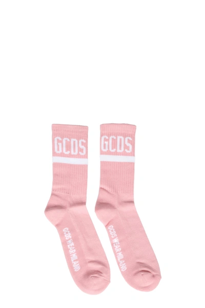 Gcds Logo Socks In Pink