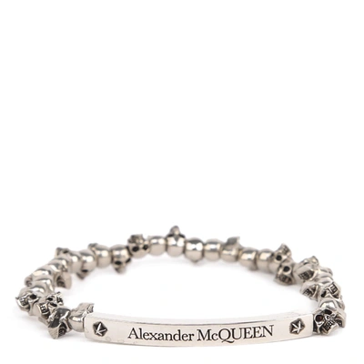 Alexander Mcqueen Mini Skull Silver Bracelet