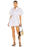 Simkhai Cleo Puff-sleeve Minidress In White