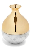 Anna New York Dual Bud Vase In Gold
