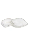 Anna New York Kivita Set Of 2 Coasters In Crystal Silver