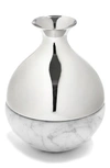 Anna New York Dual Bud Vase Carrara In Carrara Silver