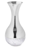 Anna New York Dual Vase Carrara In Carrara Silver