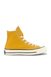 Converse Yellow Chuck 70 High Sneakers In Sunflower  Black & Egret