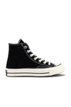 Converse Chuck 70 Core High Top Sneaker In Black At Urban Outfitters In Black & Egret