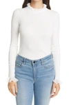 Ted Baker Dvana Ruffle Collar Sweater In White