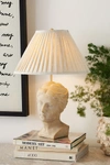 Anthropologie Grecian Bust Table Lamp In Grey