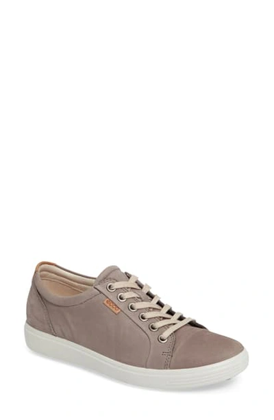 Ecco 'soft 7' Cap Toe Sneaker In Warm Grey Leather