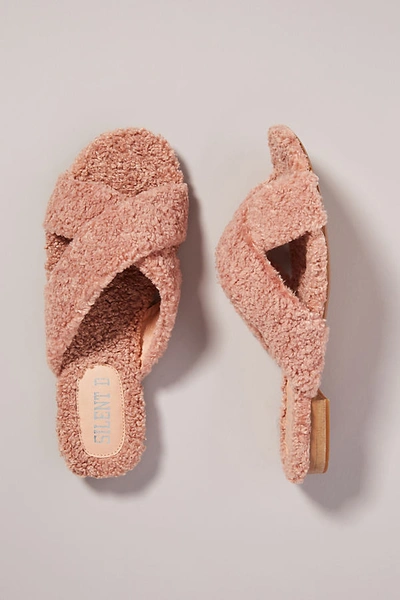 Silent D Patch Sherpa Slides In Pink