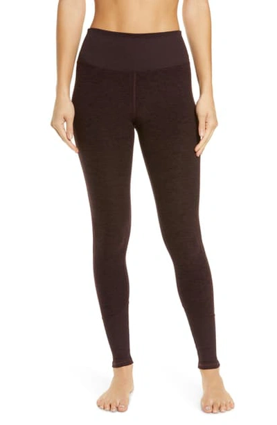 Alo Yoga High Waist Lounge Leggings In Ox Blood Heather