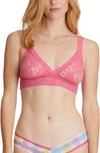 Hanky Panky Signature Lace Crossover Bralette In Sugar Rush Pink