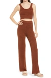 REFORMATION ISLE ORGANIC COTTON KNIT CROP TANK & KNIT PANTS,1307838CNM