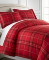 SOUTHSHORE FINE LINENS ULTRA-SOFT PLAID DOWN ALTERNATIVE 3 PIECE COMFORTER SET, KING/CALIFORNIA KING