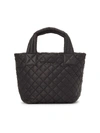 Mz Wallace Metro Mini Metro Tote Deluxe In Black/black