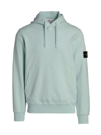 Stone Island Core Fleece Hoodie In Sky Blue