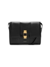 Demellier Alexandria Leather Shoulder Bag In Black