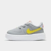 Nike Babies'  Kids' Toddler Air Force 1 '18 Casual Shoes In Light Smoke Grey/football Grey/bright Crimson/high Voltage