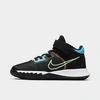 Nike Big Boys Kyrie Flytrap 4 Basketball Sneakers From Finish Line In Black/lime Glow/lagoon Pulse