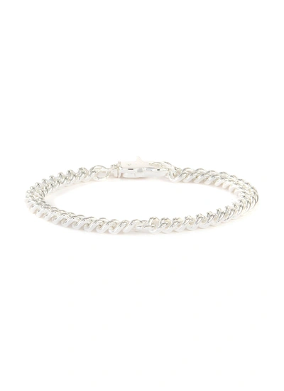 Hatton Labs Sterling Silver Round Cuban Bracelet In Metallic