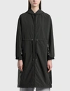 Moncler Alcyone Hooded Technic Parka In Black