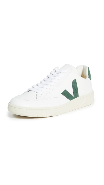 Veja V-12 Leather Trainers In White