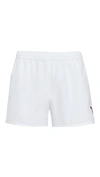 Ami Alexandre Mattiussi Logo Embro Nylon Canvas Swim Shorts In White