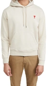 Ami Alexandre Mattiussi Beige Ami De Coeur Hoodie In Beige