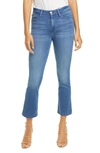 Frame Le Crop Mini Boot High Waist Jeans In Blue Lagoo