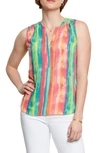 Curves 360 By Nydj Perfect Sleeveless Blouse In Sunset Stripe