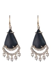 ALEXIS BITTAR 10K GOLD PLATED LUCITE CRYSTAL DROP EARRINGS,889519072636