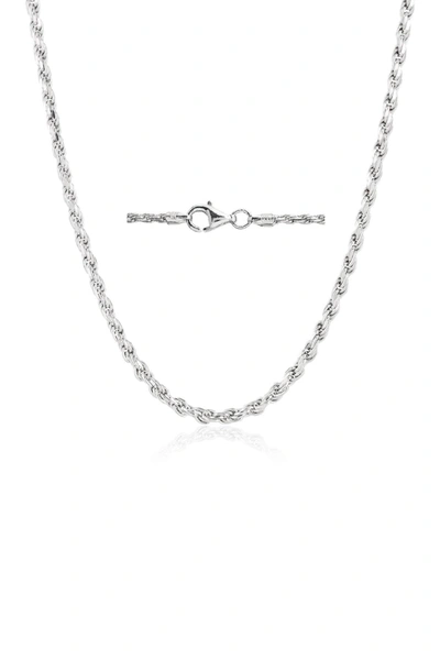 Best Silver Inc. Sterling Silver Rope Chain 16" Necklace