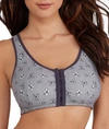 Amoena Frances Front-close Wire-free Comfort Bra In Grey Lace