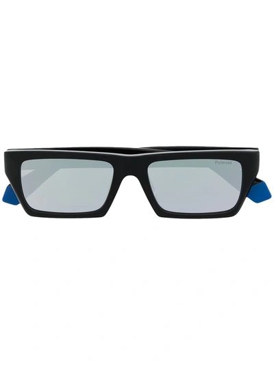 Msgm Square-frame Logo-print Sunglasses In Black