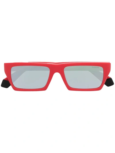 Msgm Square-frame Sunglasses In Red