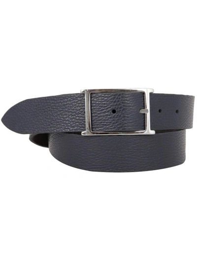 Andrea D'amico Men's Blue Leather Belt