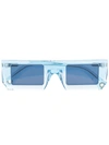 Jacquemus Les Lunettes Soleil Rectangle-frame Sunglasses In Blue