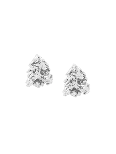 Coup De Coeur Vortex Stud Earrings In Silver