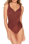Miraclesuit ® Rock Solid Revele One-piece Swimsuit In Brown