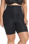 Spanx Power Conceal-her High-waisted Mid-thigh Shorts In Very Black