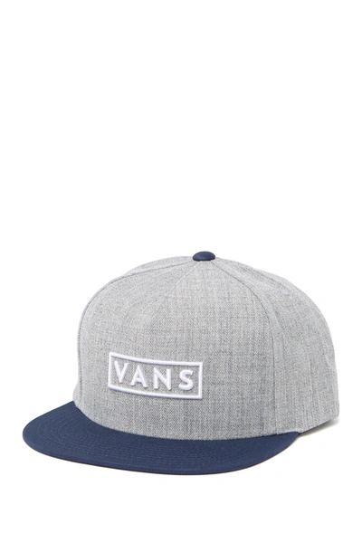 Vans Easy Box Snapback Cap In Heather Gr