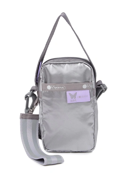 Lesportsac Mini Phone Crossbody Bag In Reflective Gray