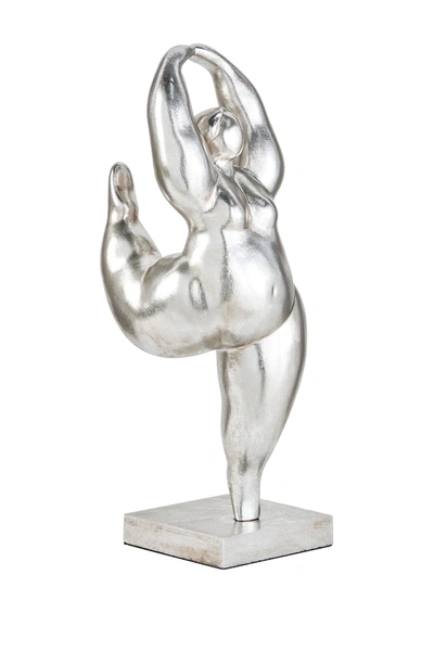 Willow Row Silver Polystone Modern Sculpture