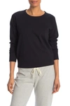 James Perse Women's Roundneck Cotton Sweatshirt In Black