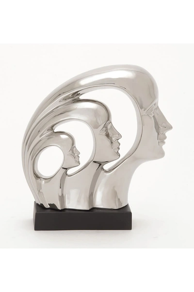 Willow Row Silver Porcelain Contemporary Sculpture