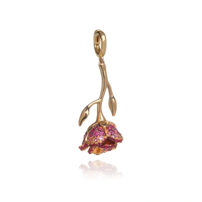 Annoushka X The Vampire's Wife 18ct Gold 'the Wild Rose' Pink Sapphire Charm